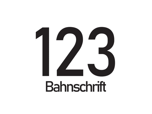 HOUSE NUMBERS: BAHNSCHRIFT
