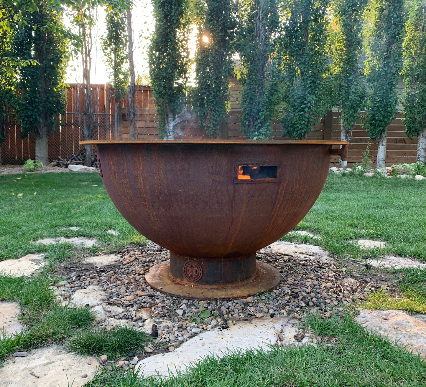 FIRE BOWL + SWINGING COOK GRATE (LOCAL PICK UP)