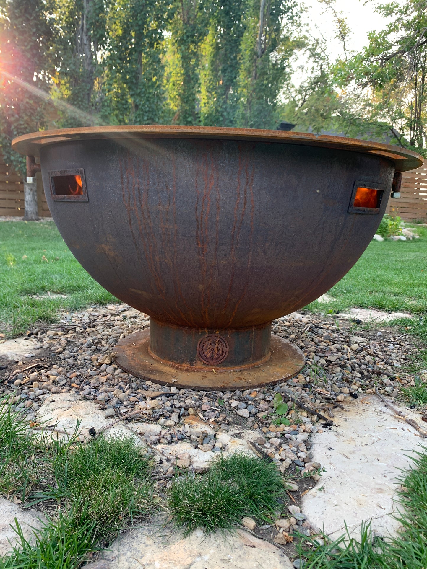 FIRE BOWL + SWINGING COOK GRATE (LOCAL PICK UP)