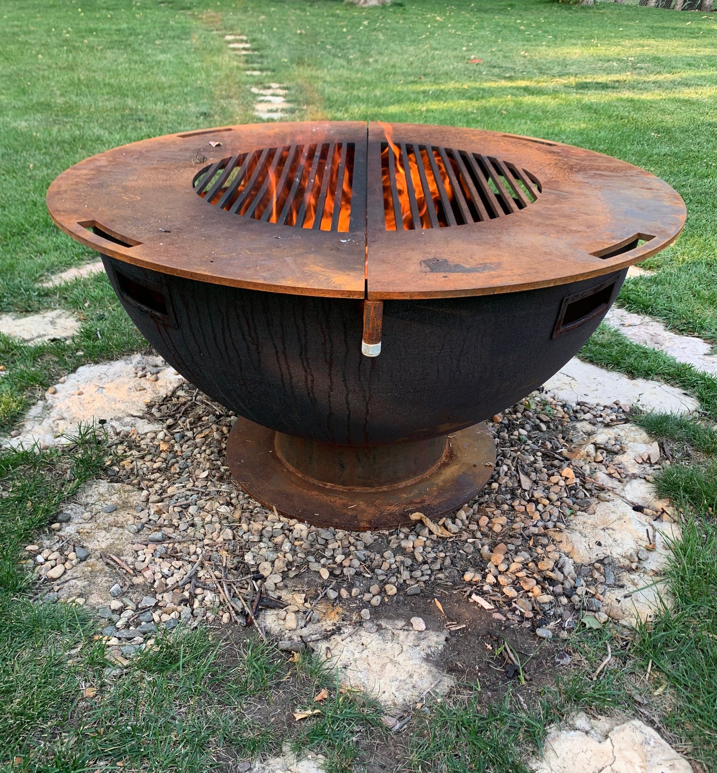 FIRE BOWL + SWINGING COOK GRATE (LOCAL PICK UP)