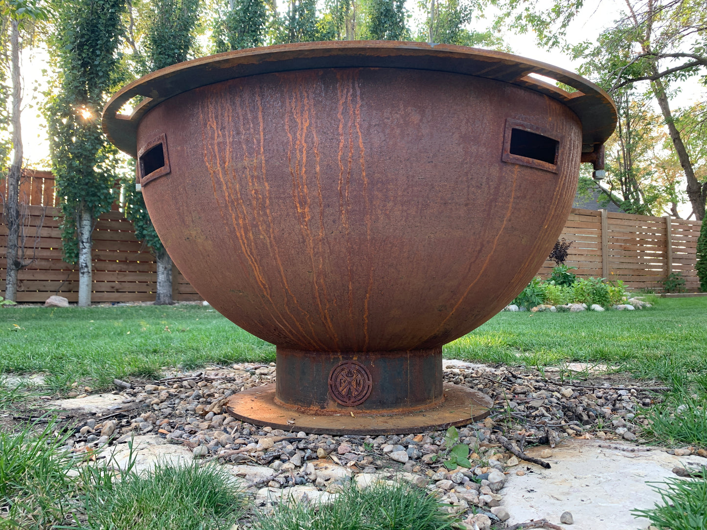 FIRE BOWL + SWINGING COOK GRATE (LOCAL PICK UP)