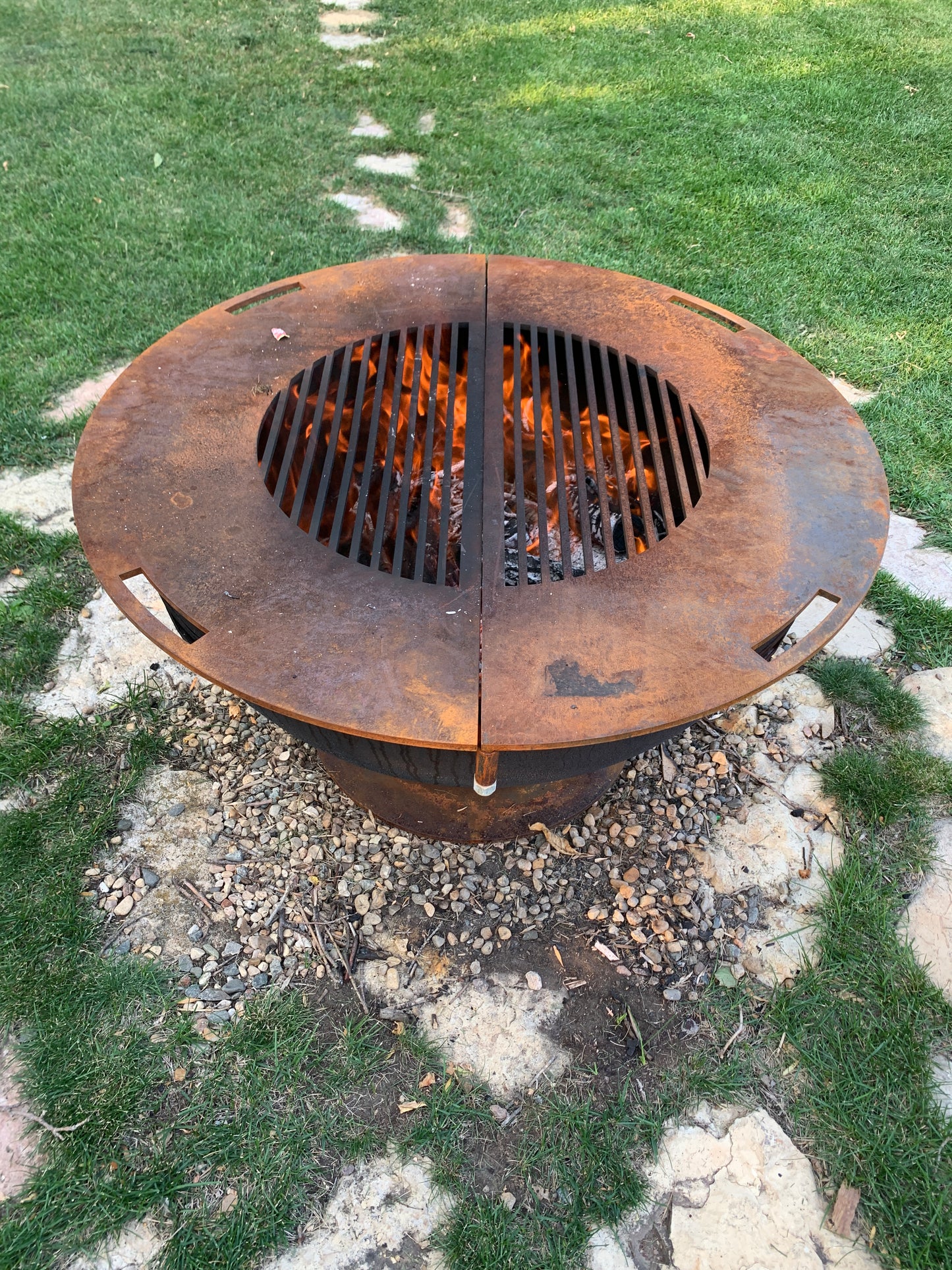 FIRE BOWL + SWINGING COOK GRATE (LOCAL PICK UP)