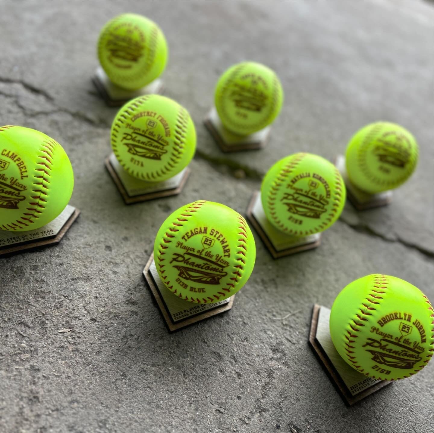 ENGRAVED SOFTBALLS