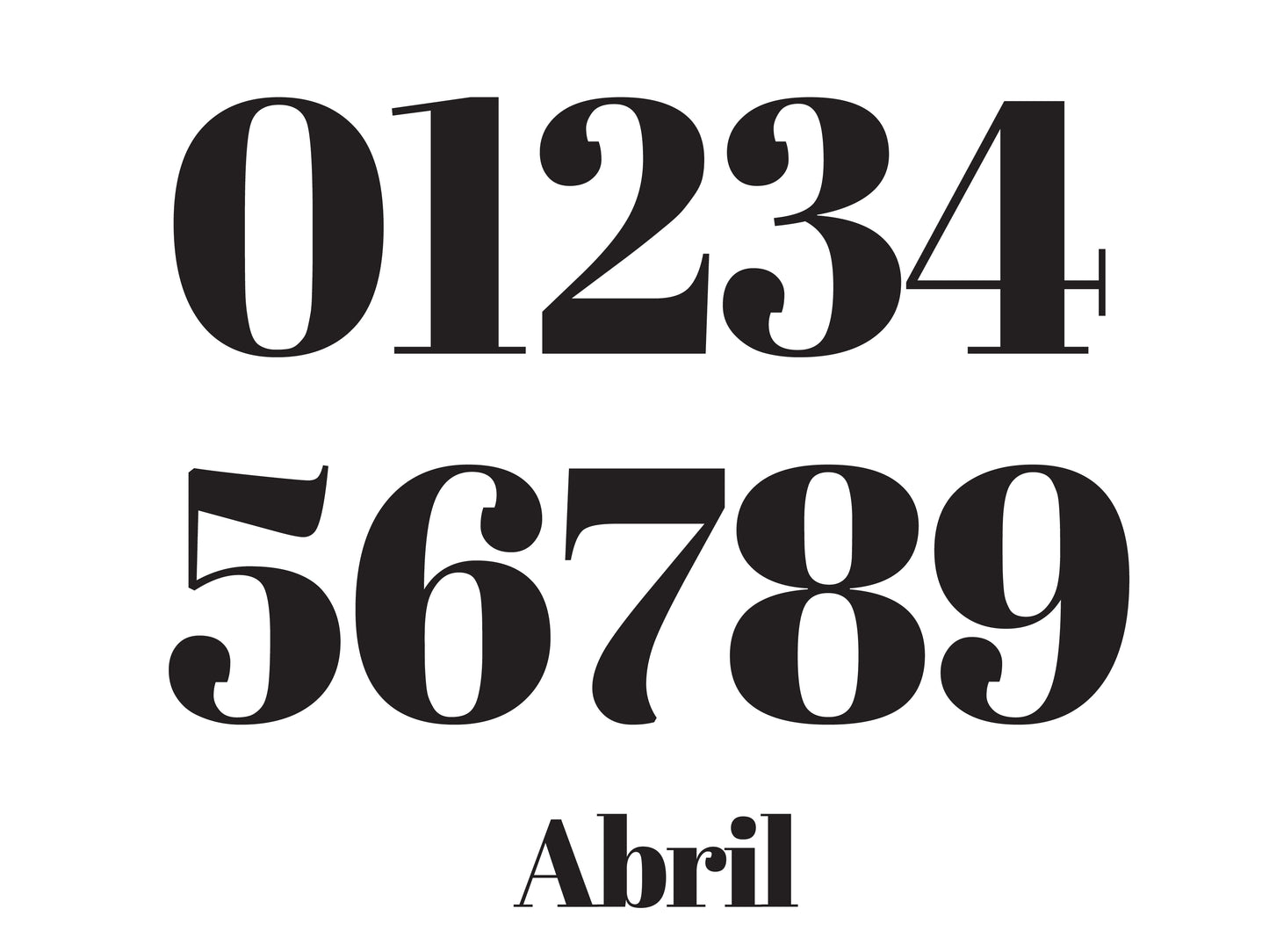 HOUSE NUMBERS: Abril
