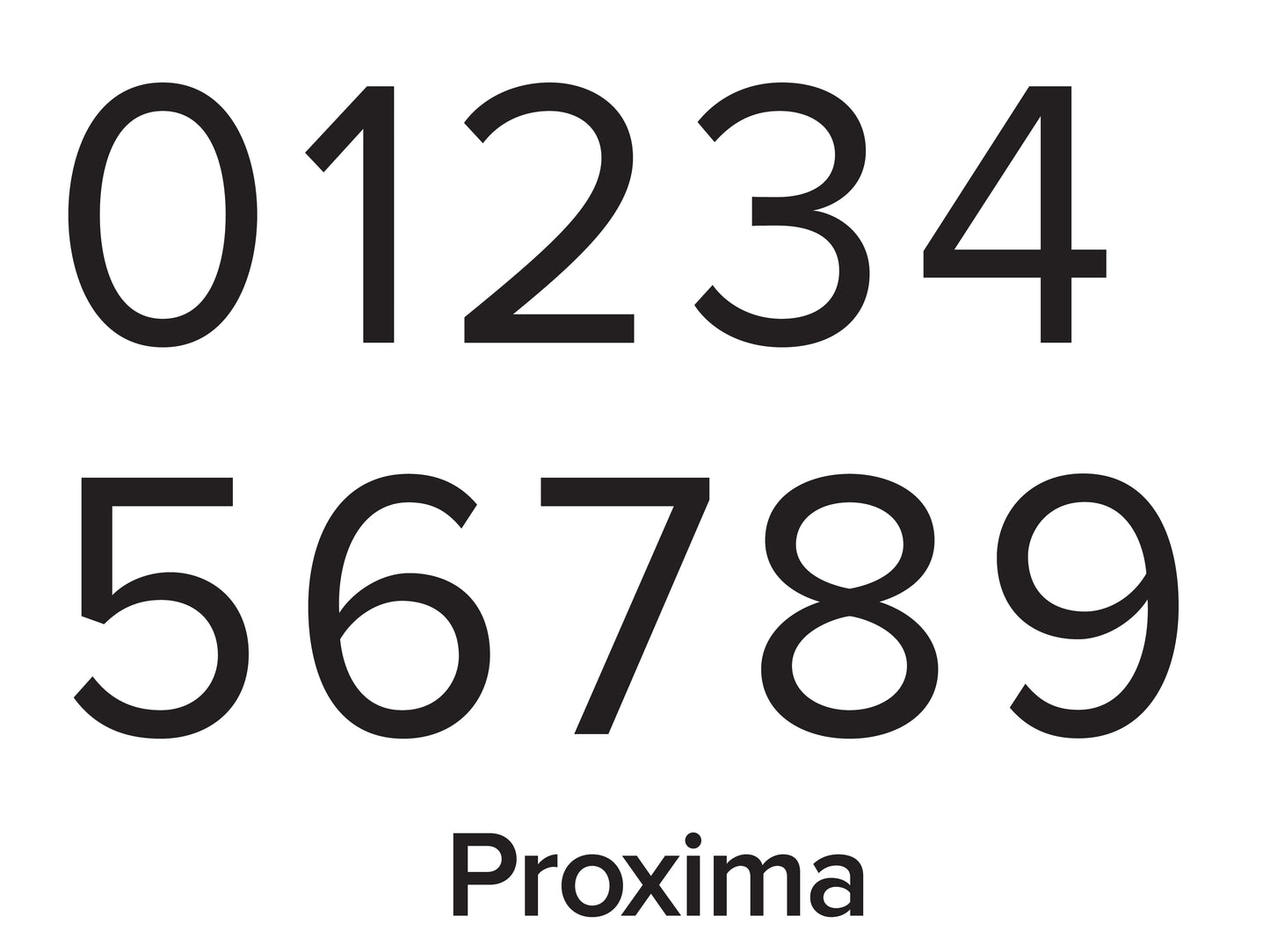 HOUSE NUMBERS: Proxima