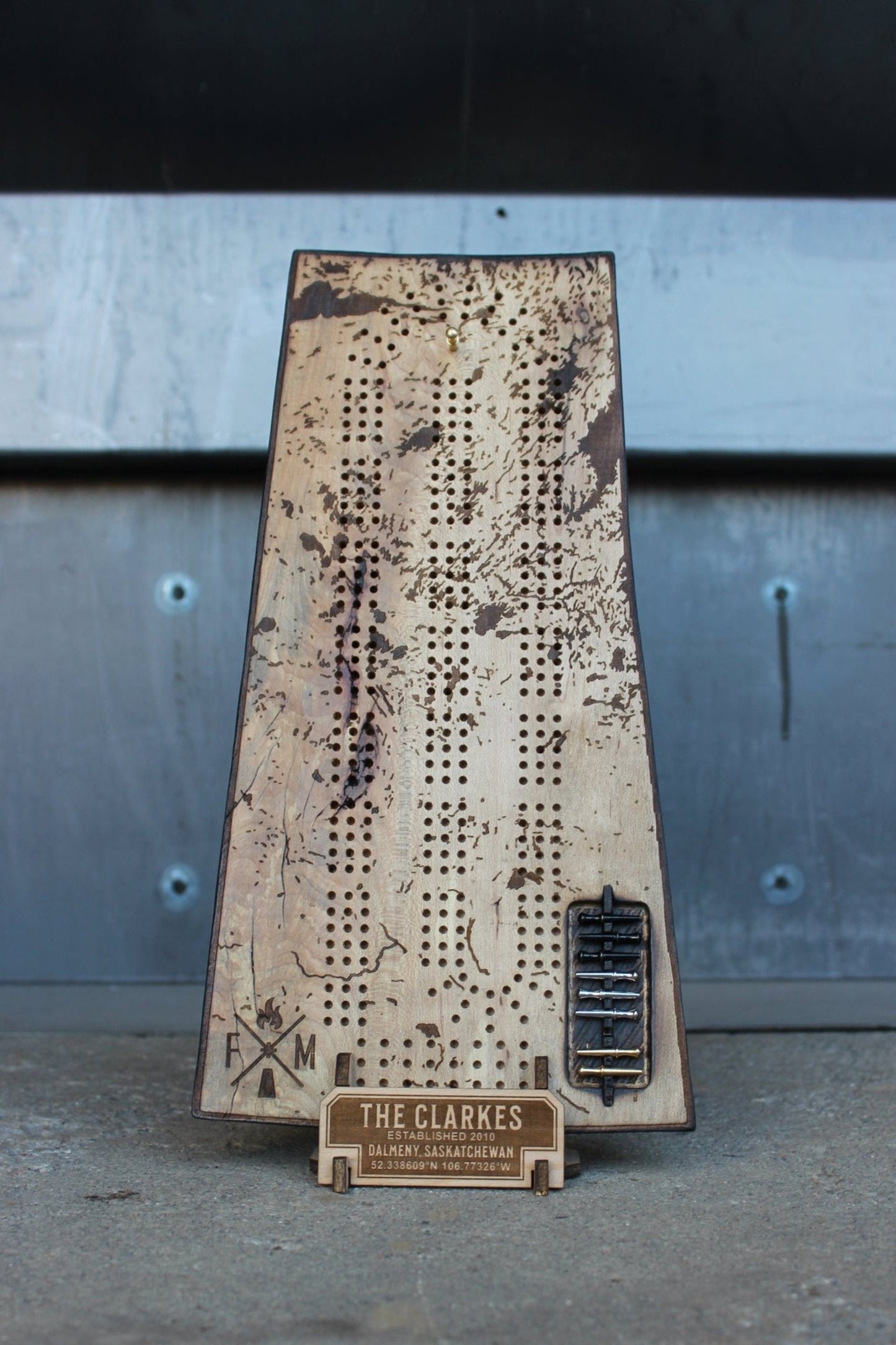 SASK CRIBBAGE BOARD