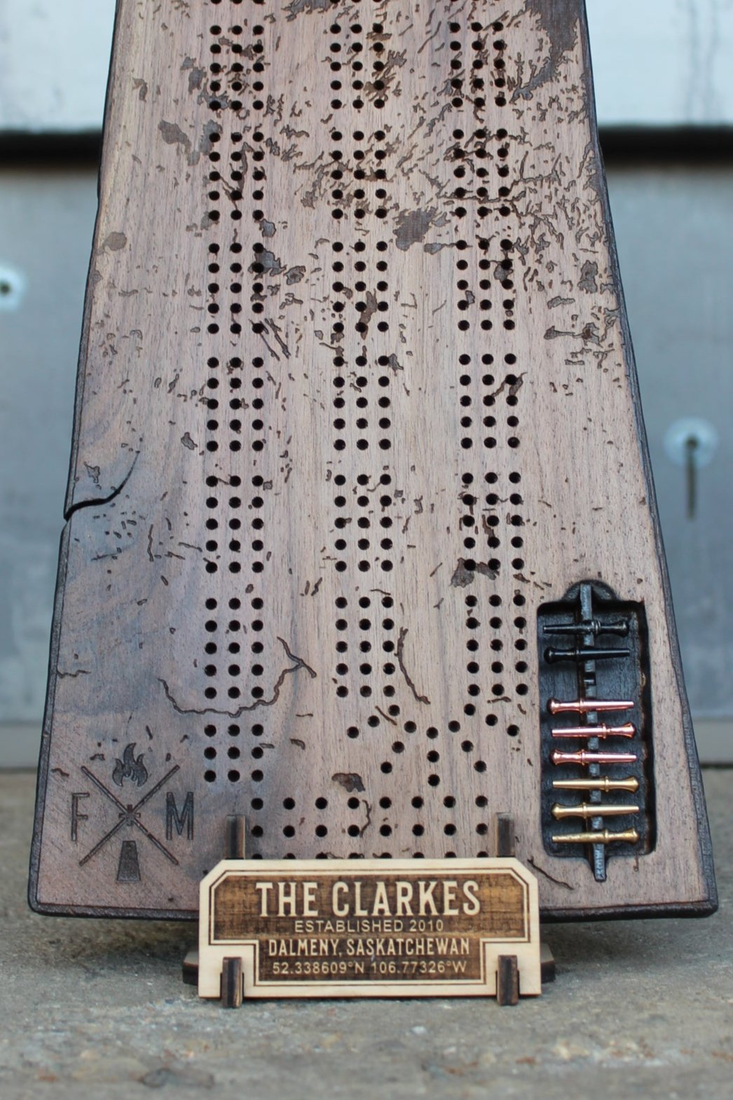 SASK CRIBBAGE BOARD