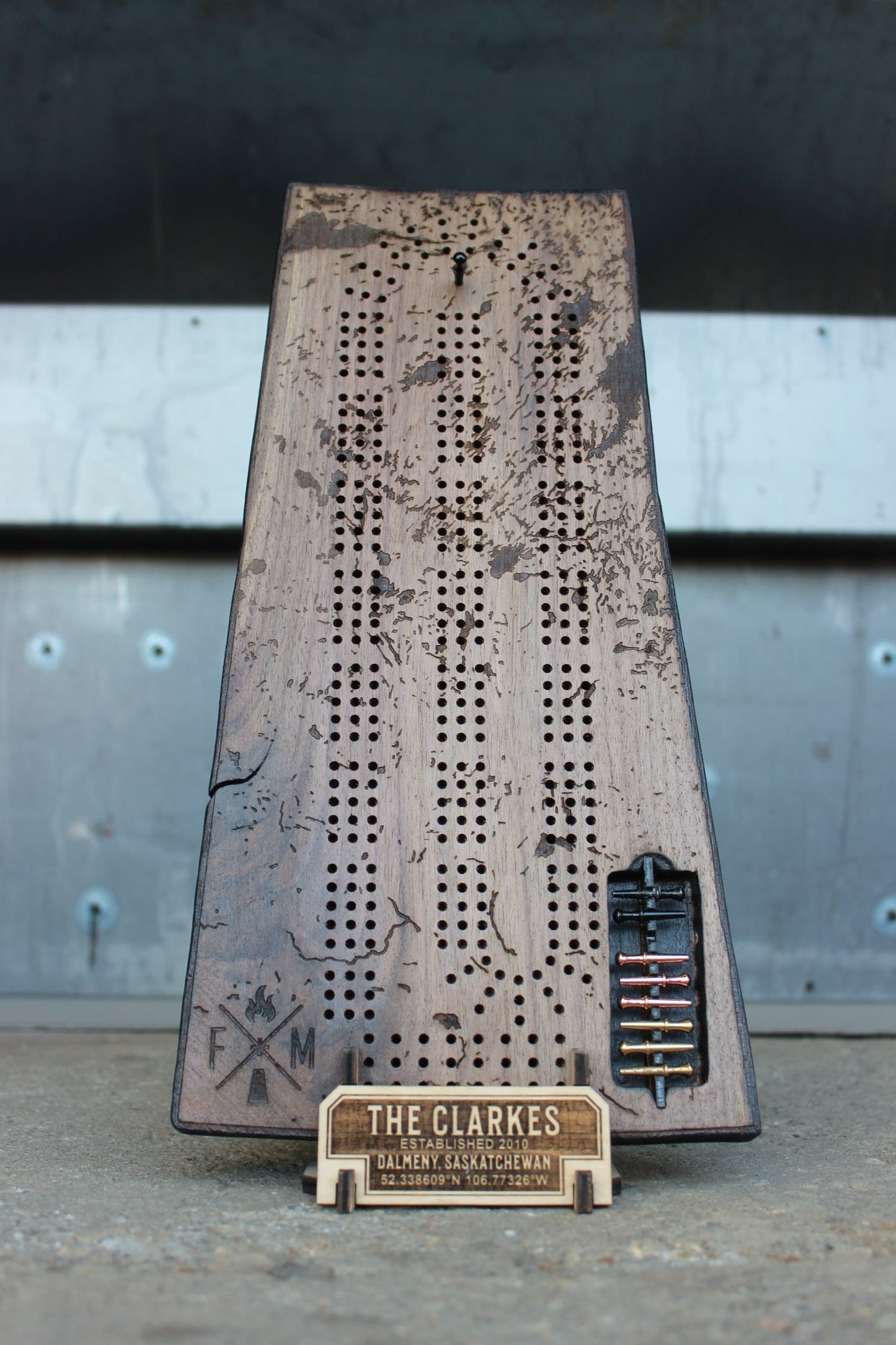 SASK CRIBBAGE BOARD