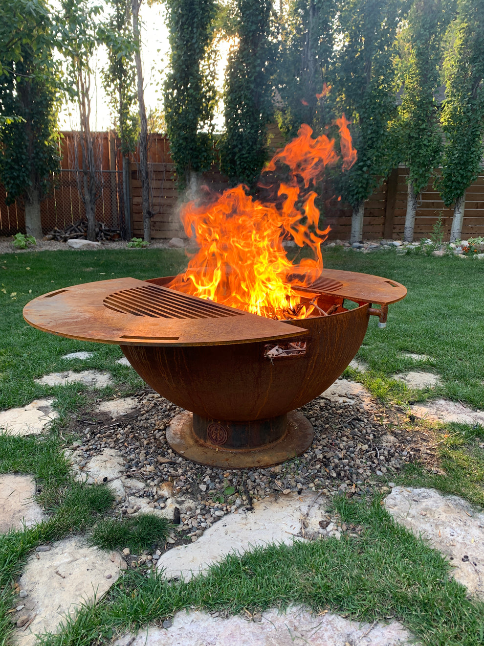FIRE BOWL + SWINGING COOK GRATE – Flatland Metalworks