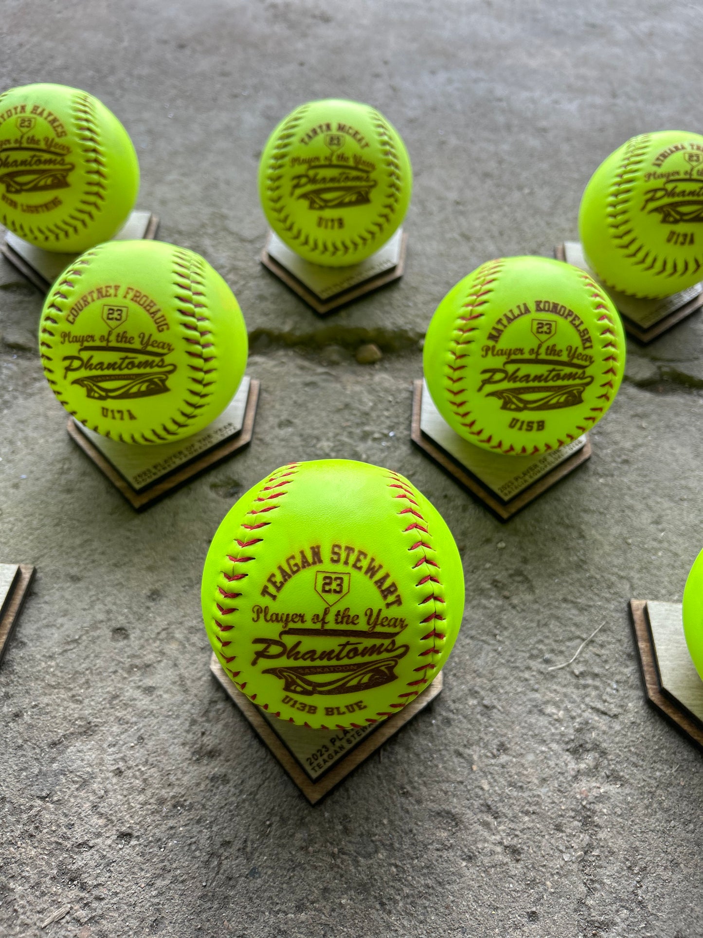 ENGRAVED SOFTBALLS