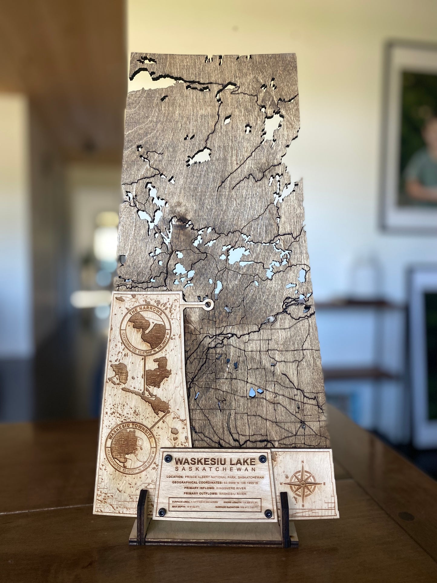 TABLETOP WOOD MAP