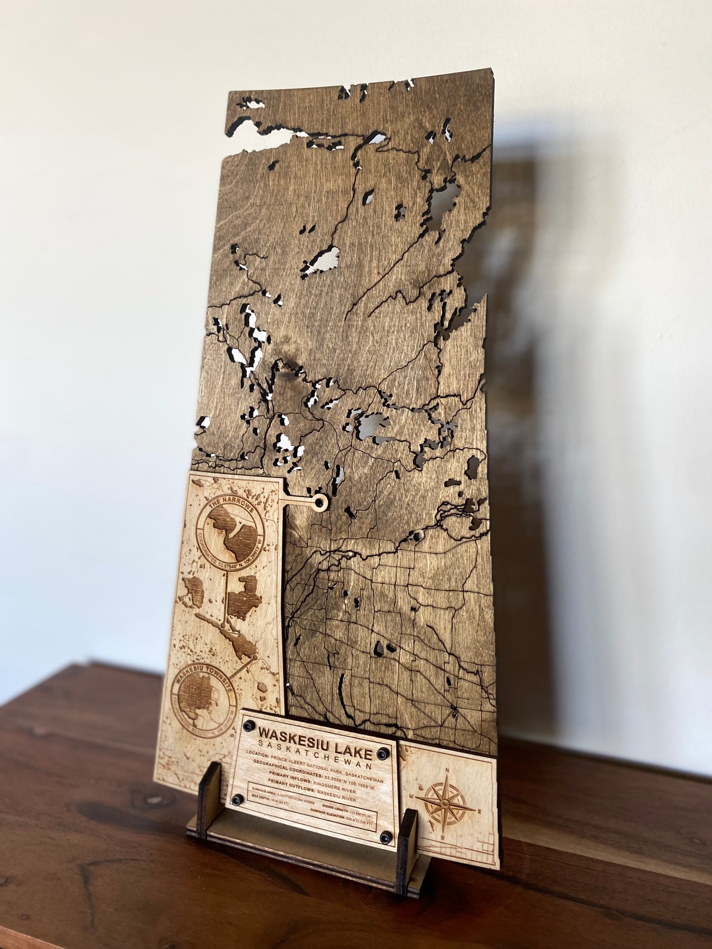 TABLETOP WOOD MAP