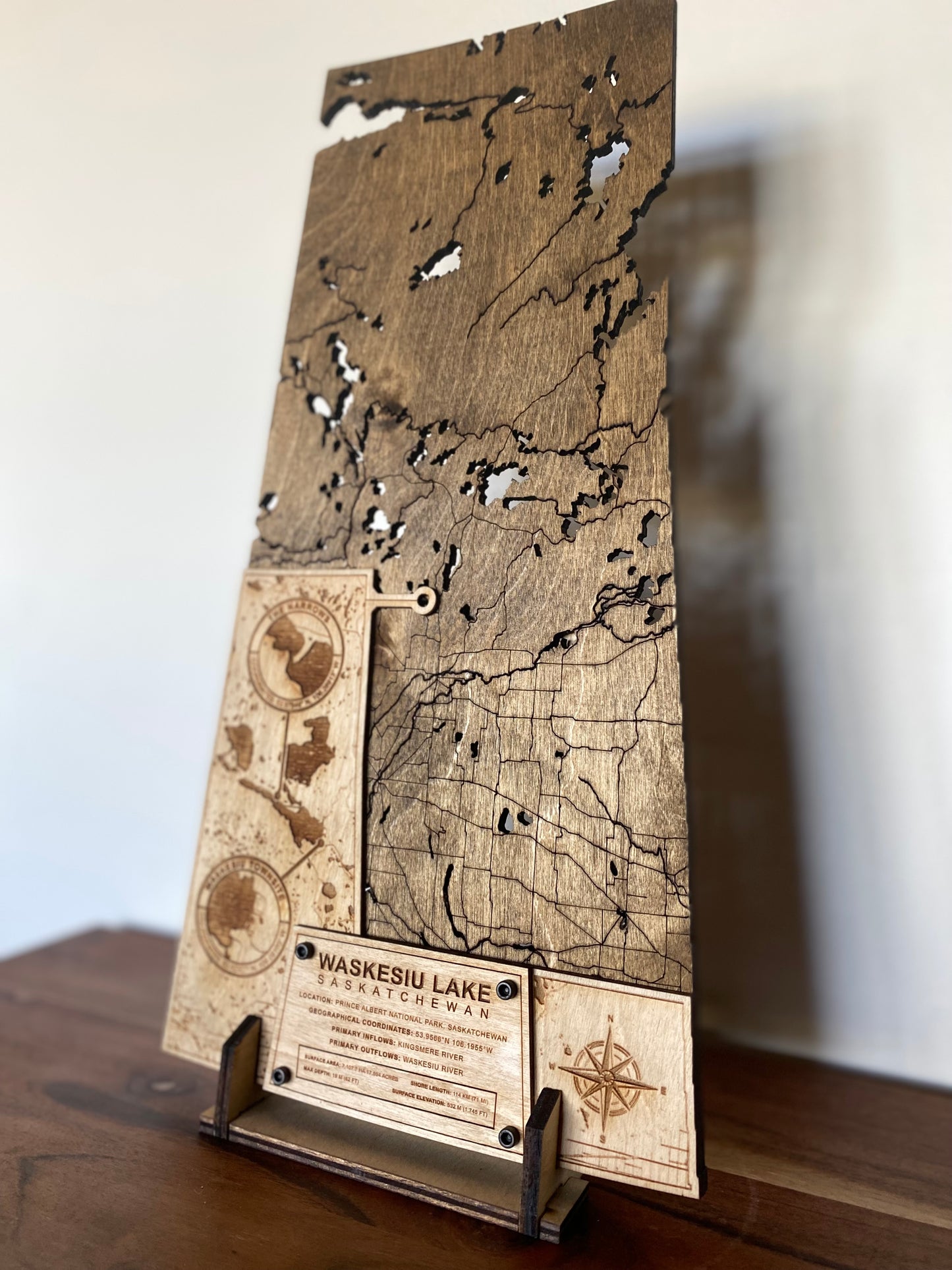 TABLETOP WOOD MAP