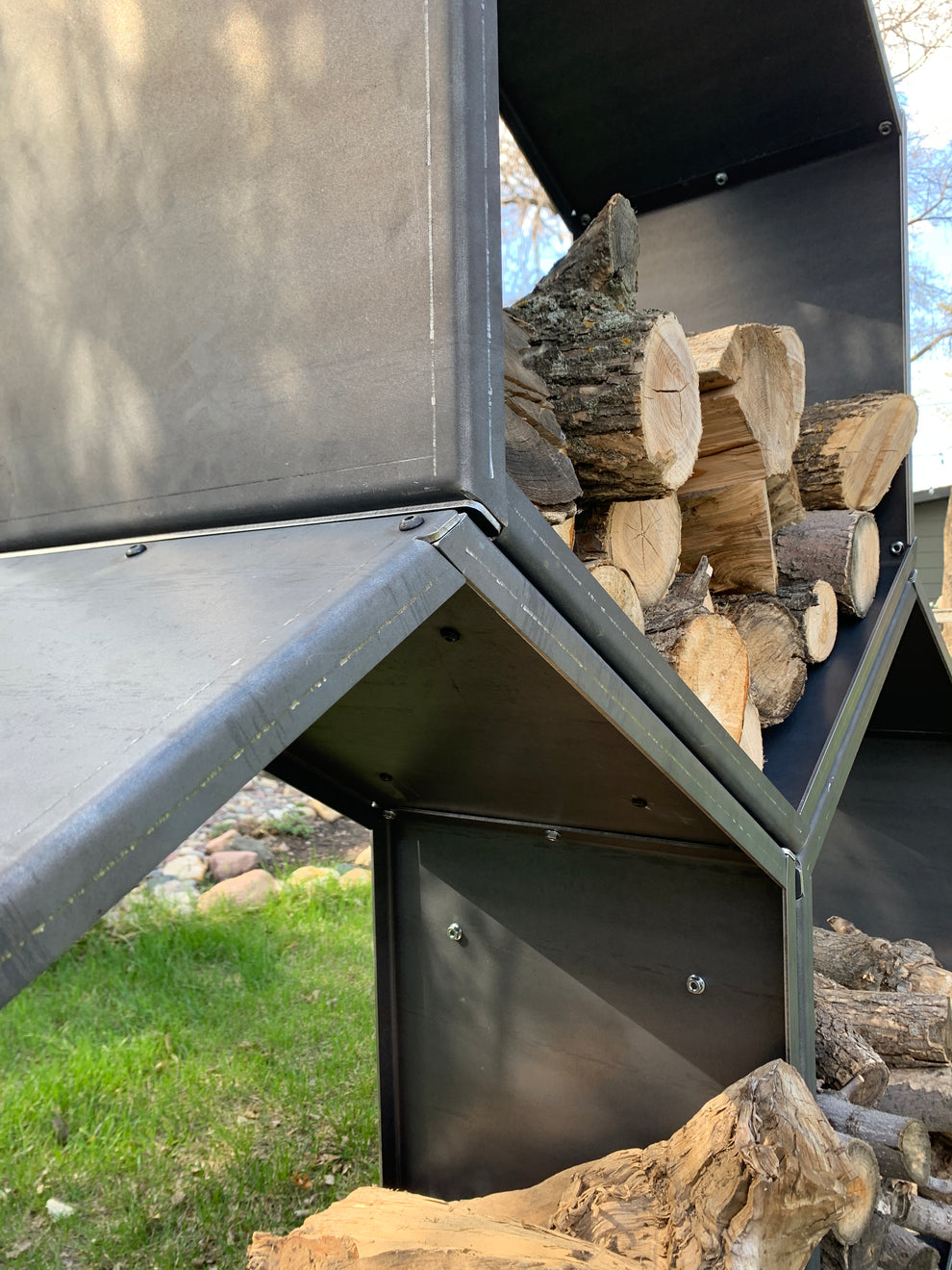 WOOD STORAGE RACK - STACKABLE DESIGN – Flatland Metalworks