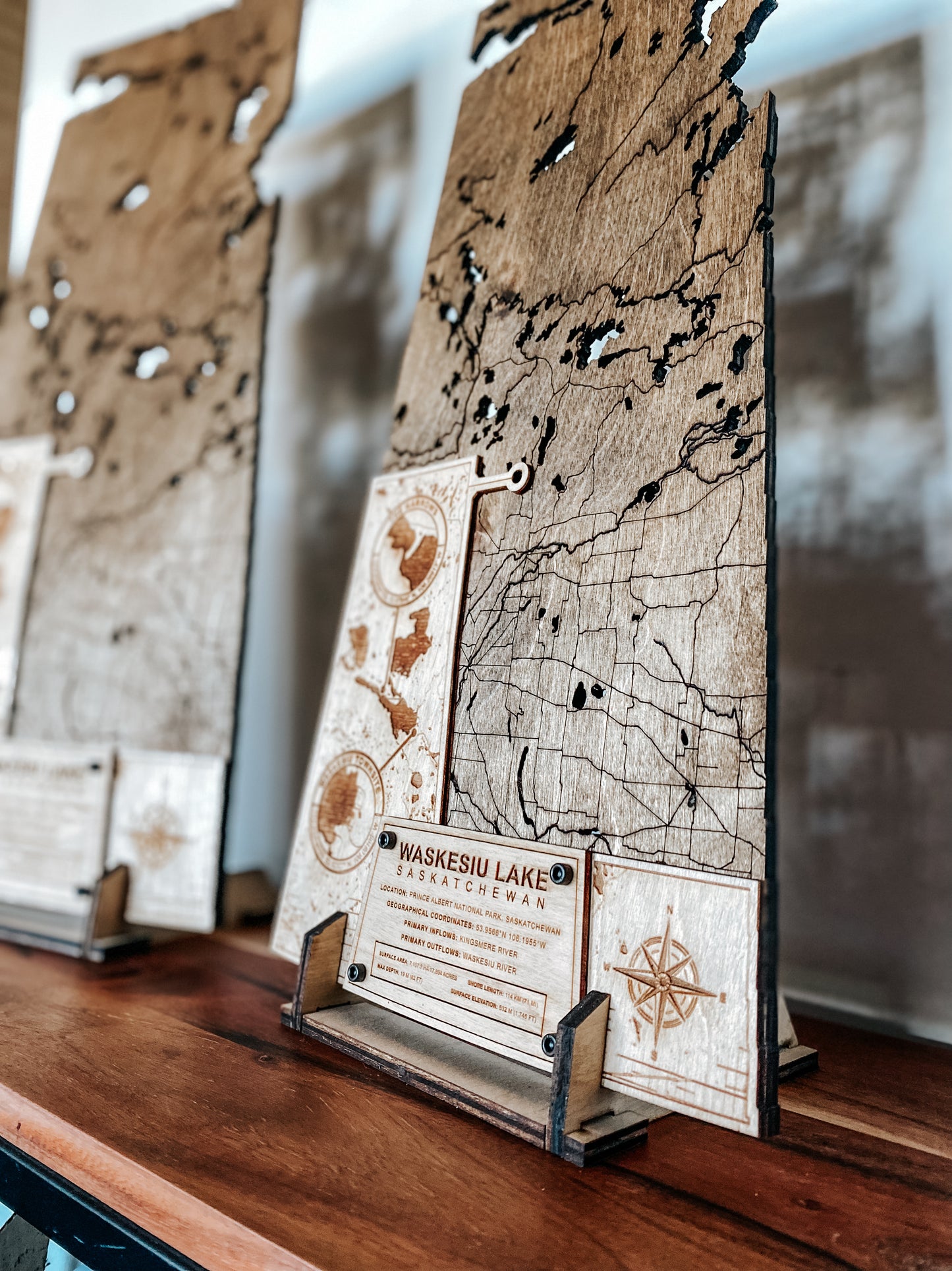 TABLETOP WOOD MAP