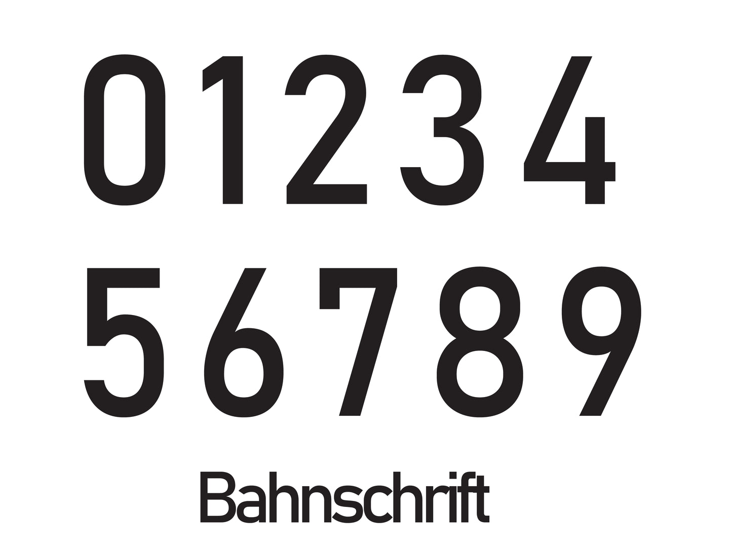 HOUSE NUMBERS: BAHNSCHRIFT