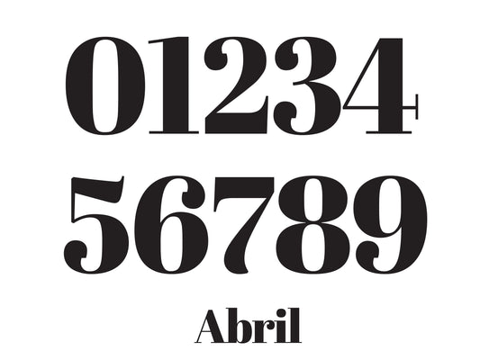 HOUSE NUMBERS: Abril
