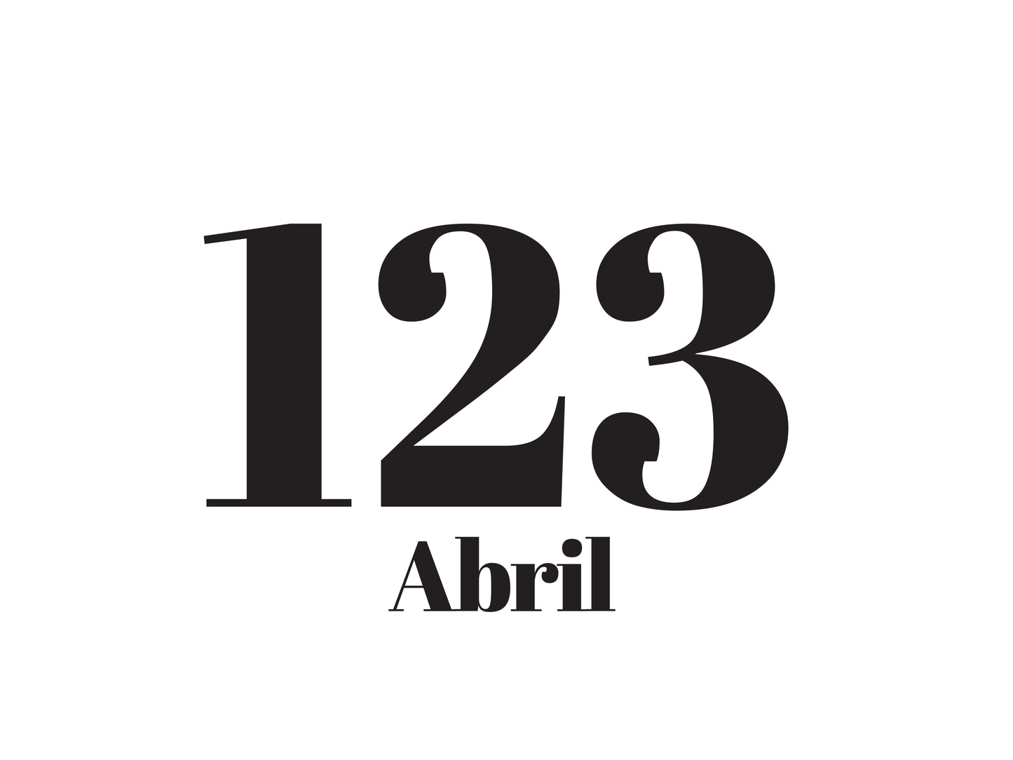 HOUSE NUMBERS: Abril